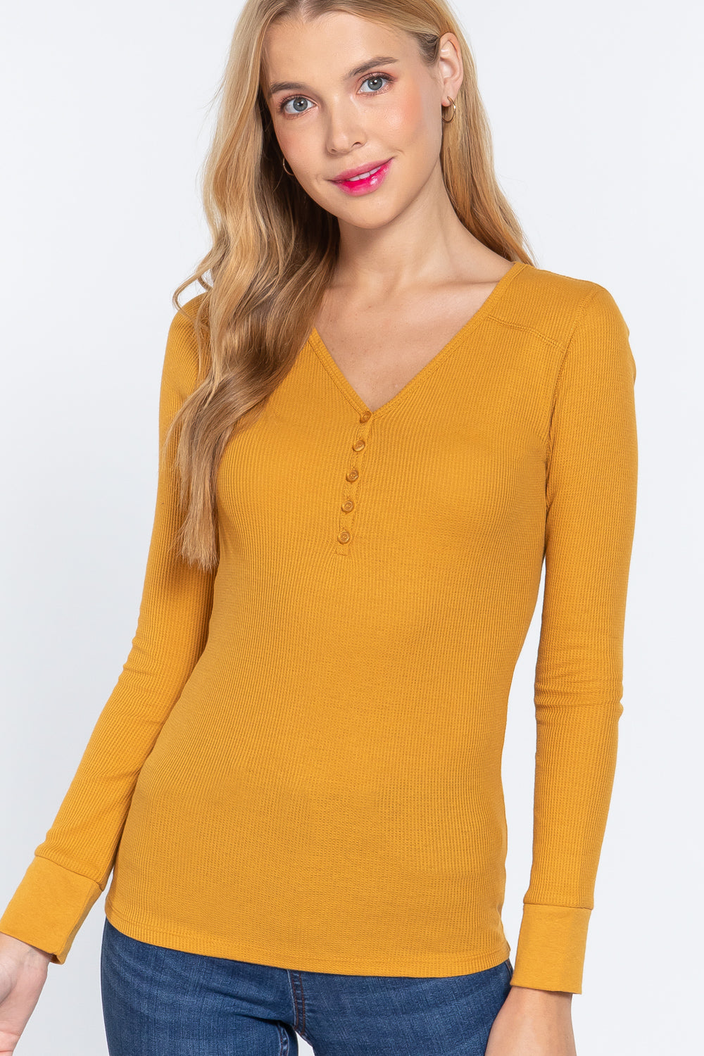 Long Sleeve V-neck Thermal Top