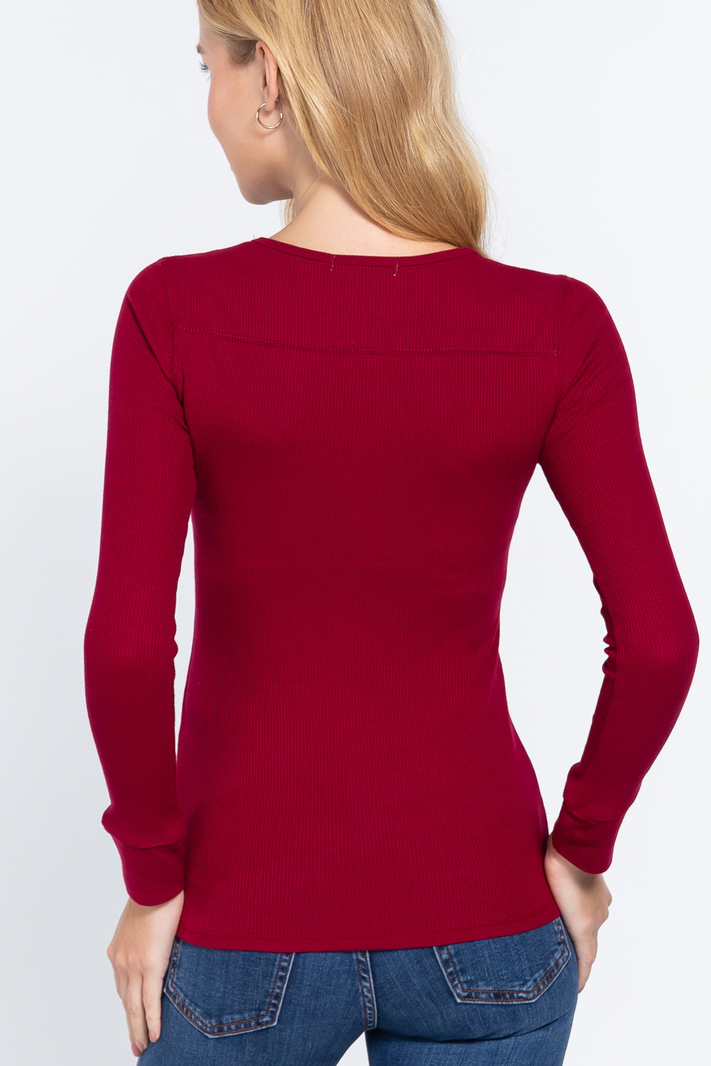Long Sleeve V-neck Thermal Top