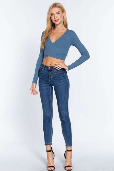 Criss Cross Rib Knit Top