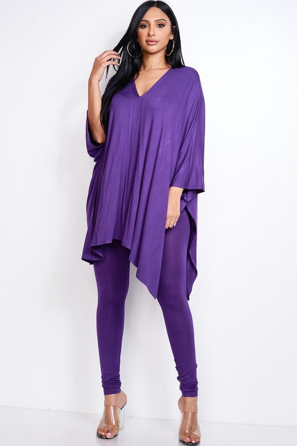 Elegant Cape And Legging Set