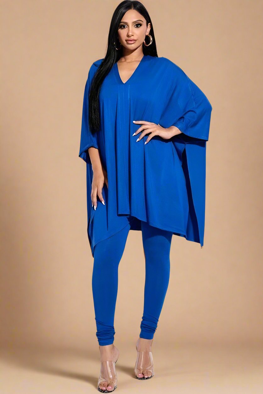 Elegant Cape And Legging Set