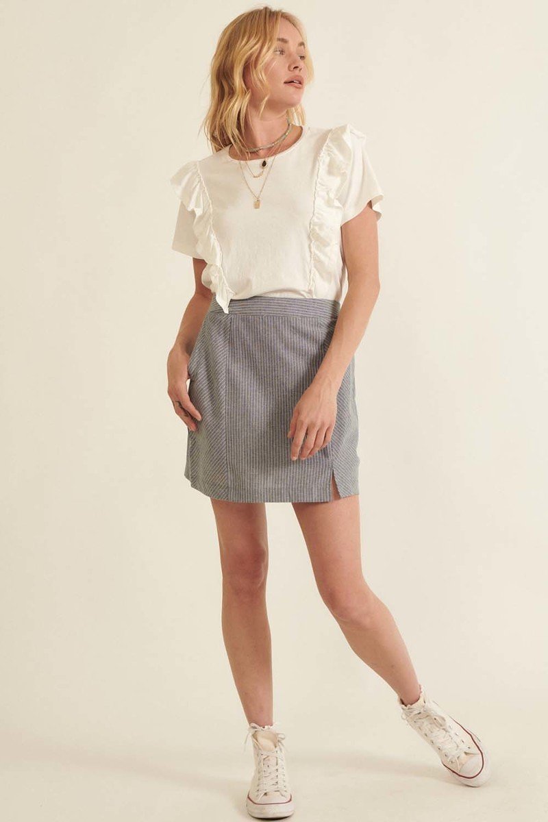 Pinstripe Mini Skirt
