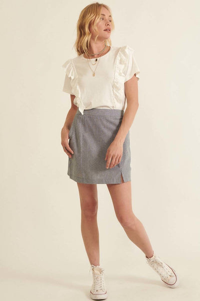 Pinstripe Mini Skirt