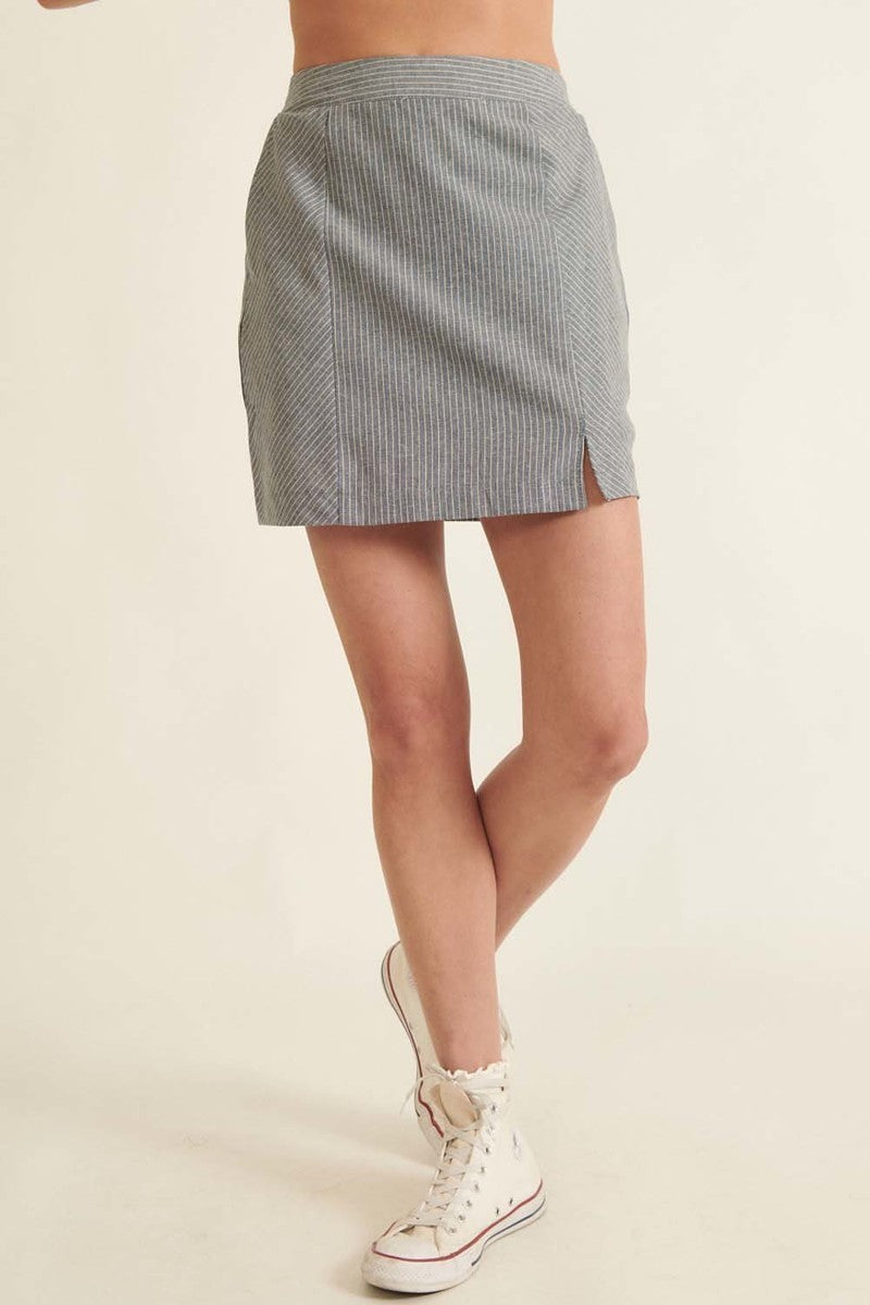 Pinstripe Mini Skirt
