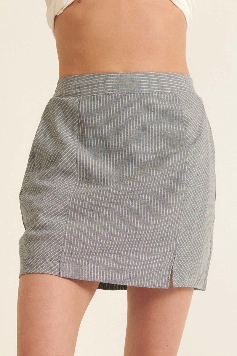 Pinstripe Mini Skirt