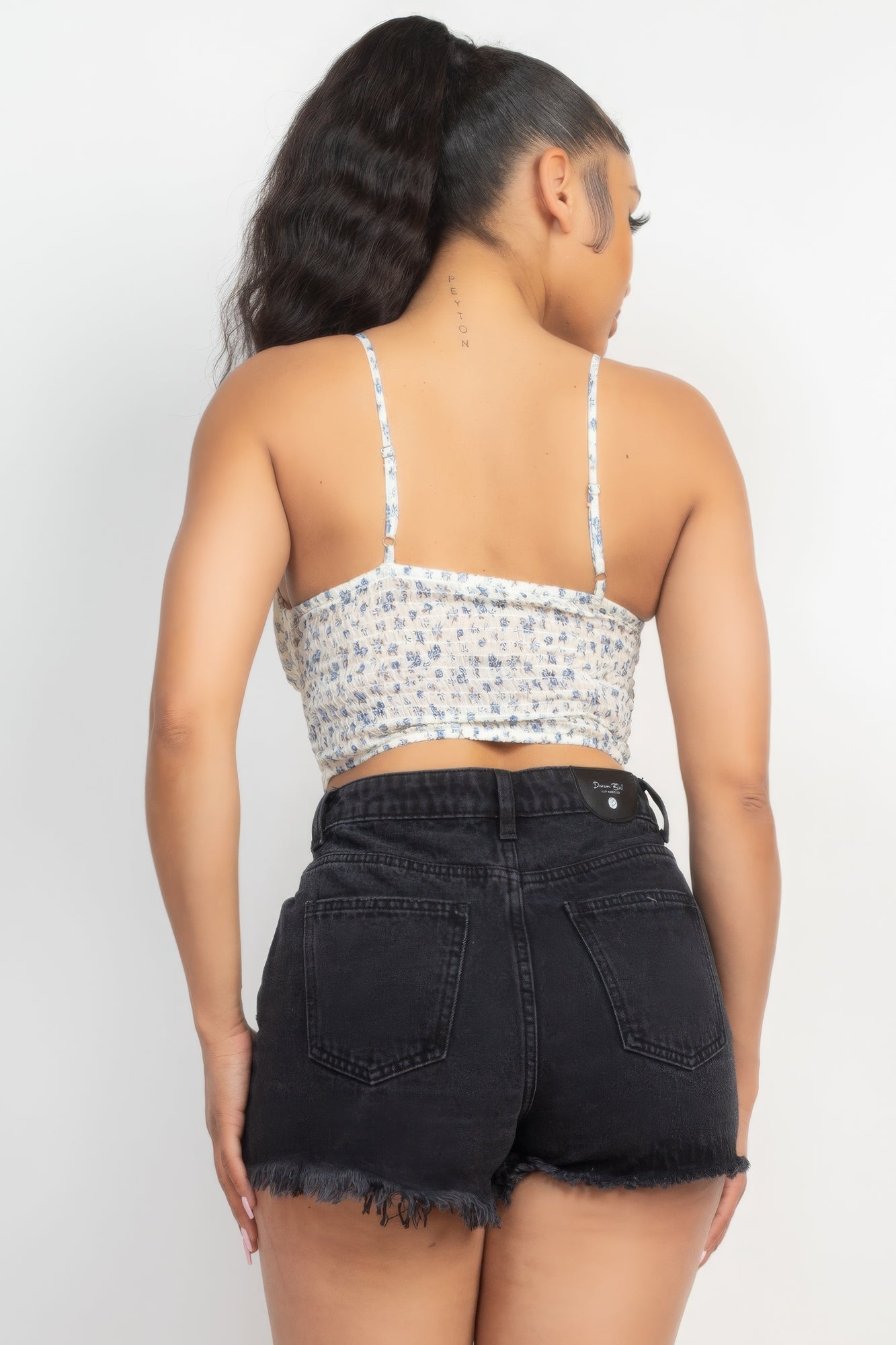 Floral Front Tie Top