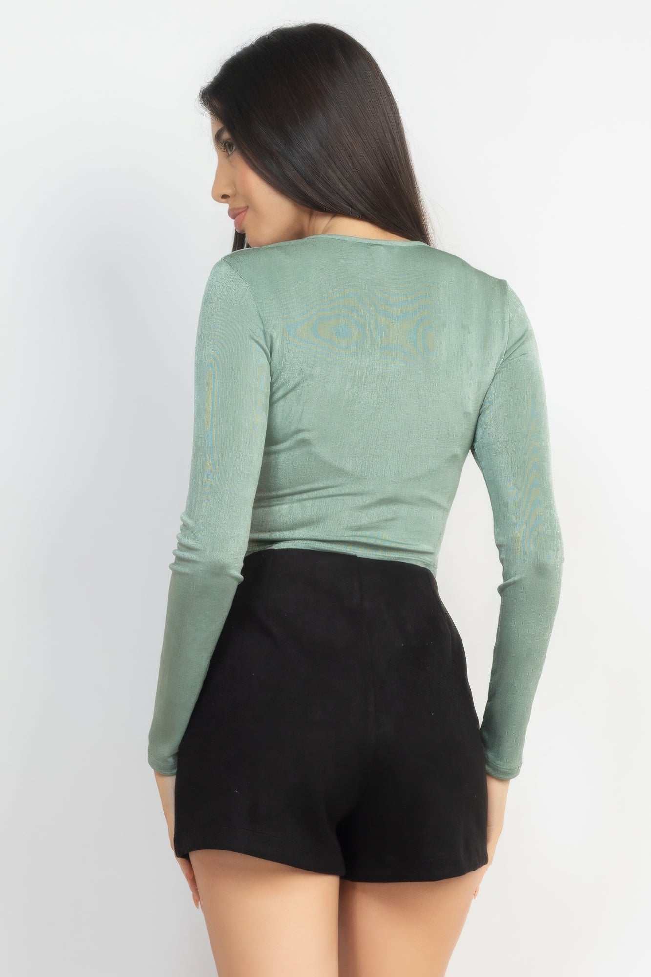 Twist Front Long Sleeve Top
