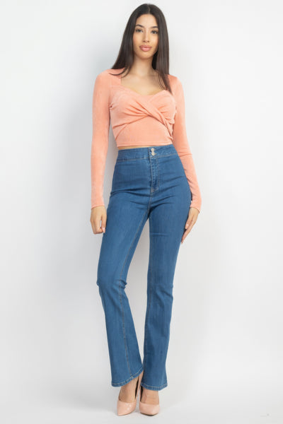 Twist Front Long Sleeve Top