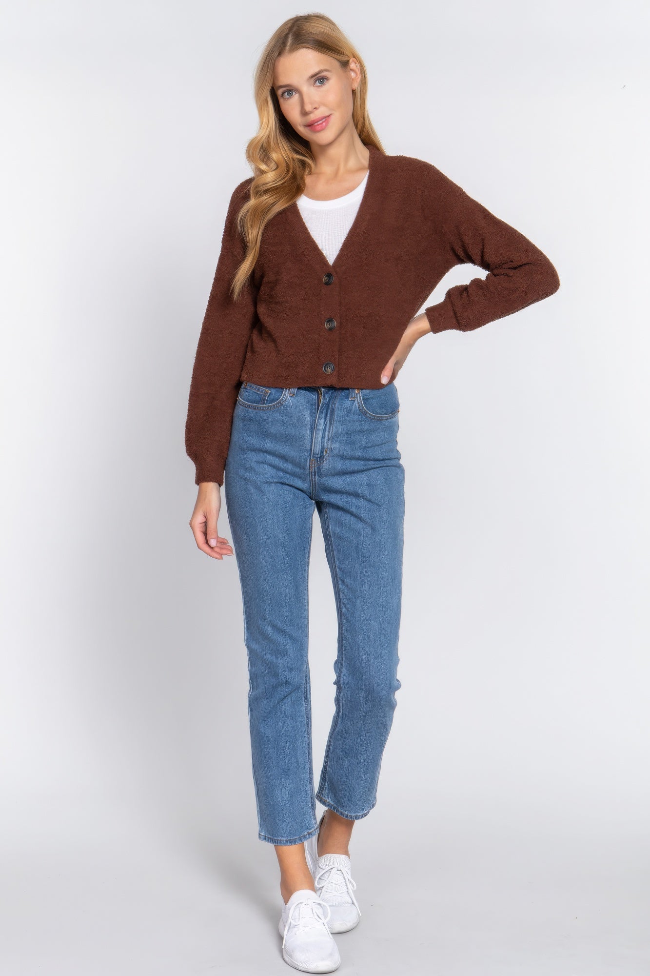 V-neck Sweater Cardigan