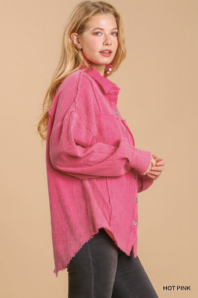 Mineral Wash Long Sleeve Top