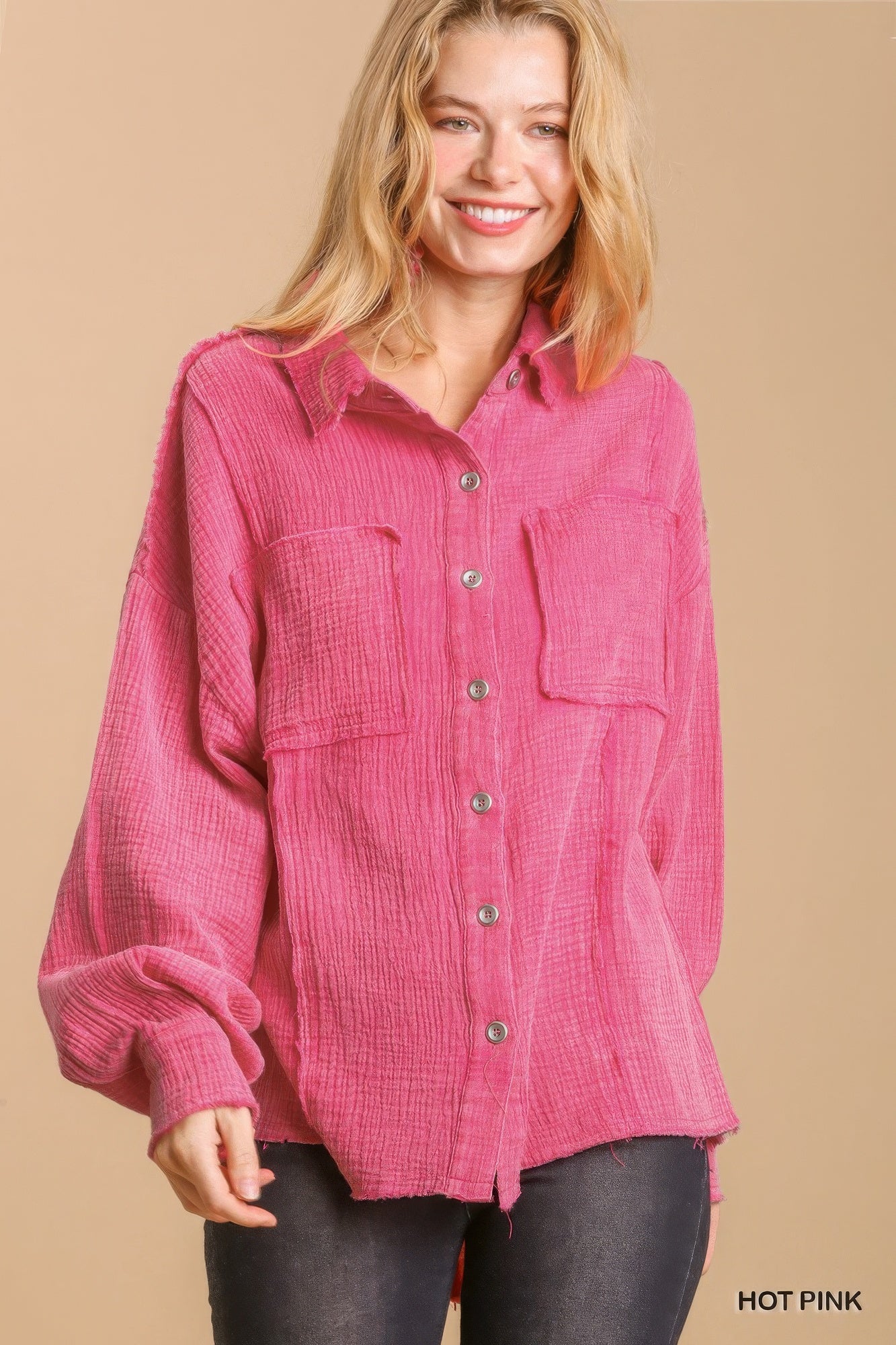 Mineral Wash Long Sleeve Top