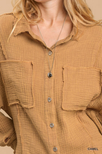 Mineral Wash Long Sleeve Top