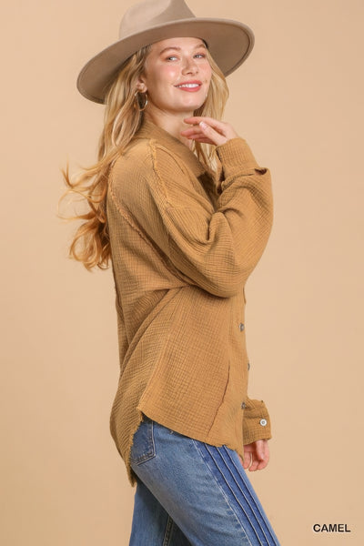 Mineral Wash Long Sleeve Top