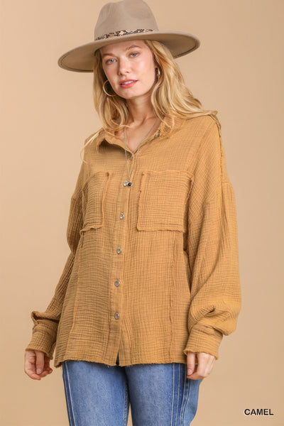 Mineral Wash Long Sleeve Top