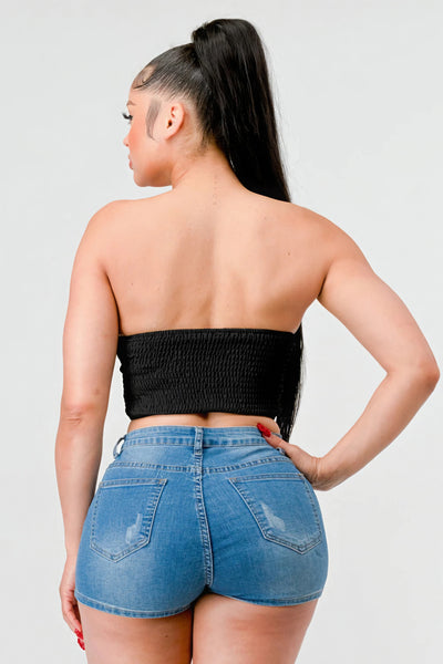 Luxe sweetheart lace bustier top