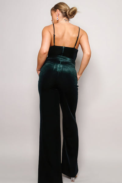 Samba Rhinestone Velvet Jumpsuit