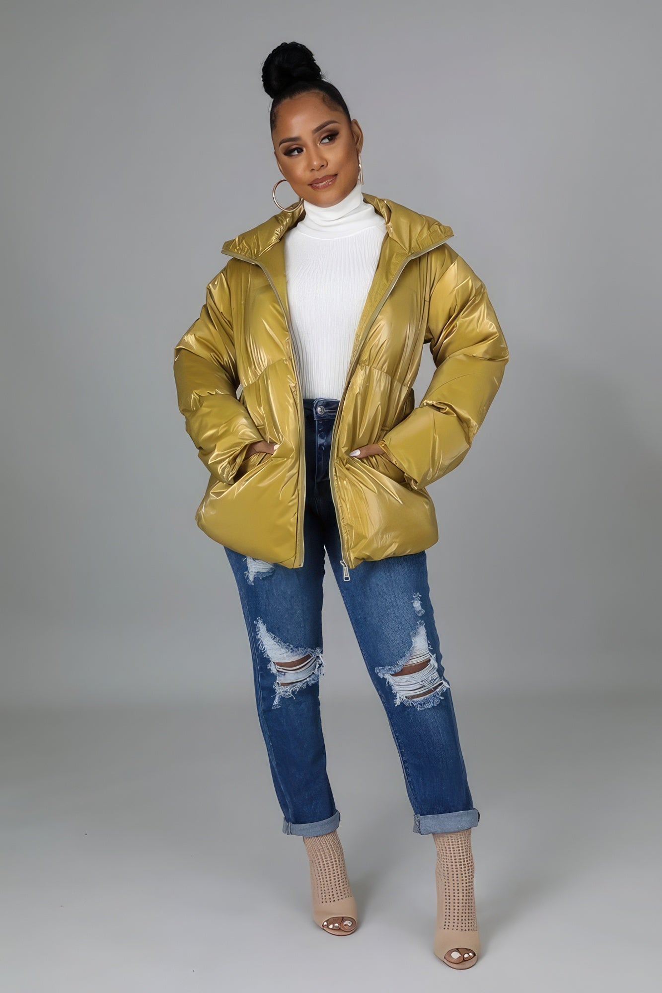 Shiny Bomber Jacket