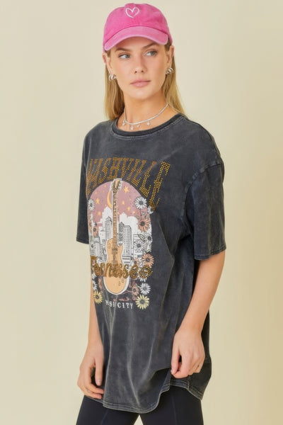 Nashville Music City Graphic Tee