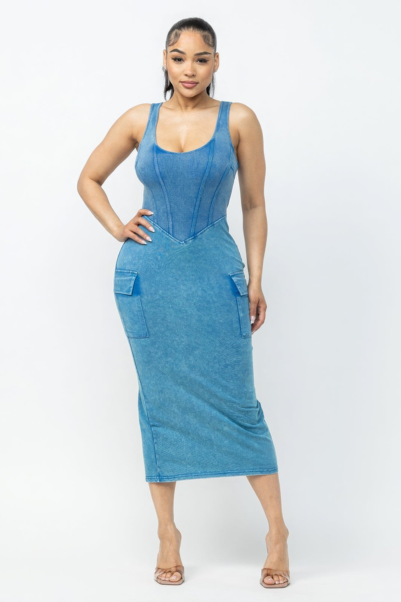 Denim Midi Dress