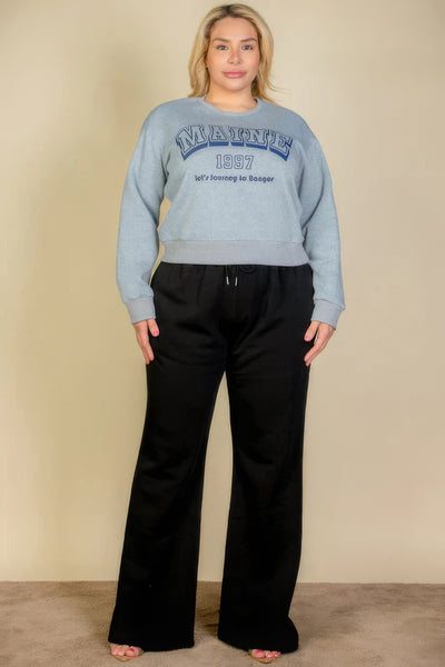 Plus Wide leg Sweatpants