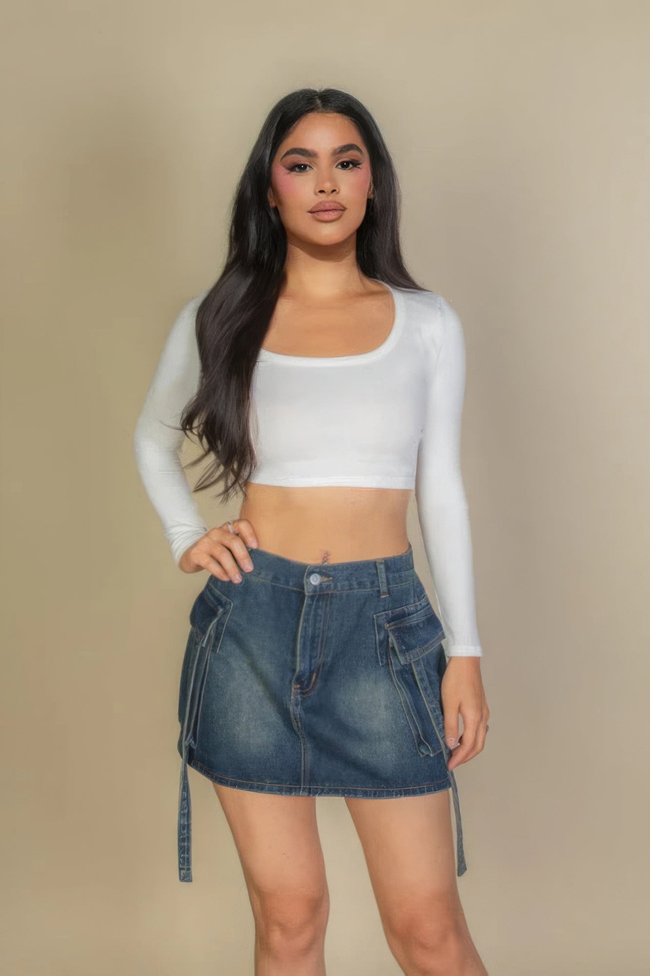 Long Sleeve Crop Top