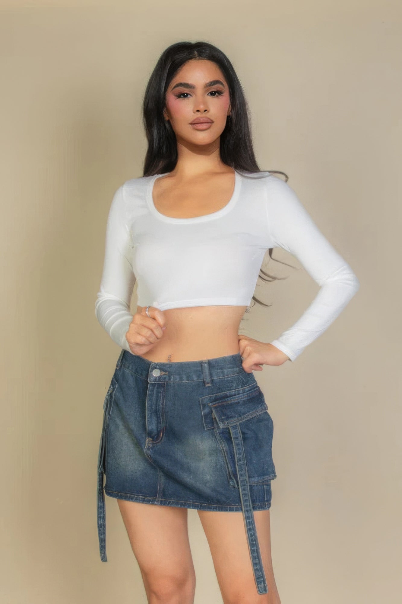 Long Sleeve Crop Top