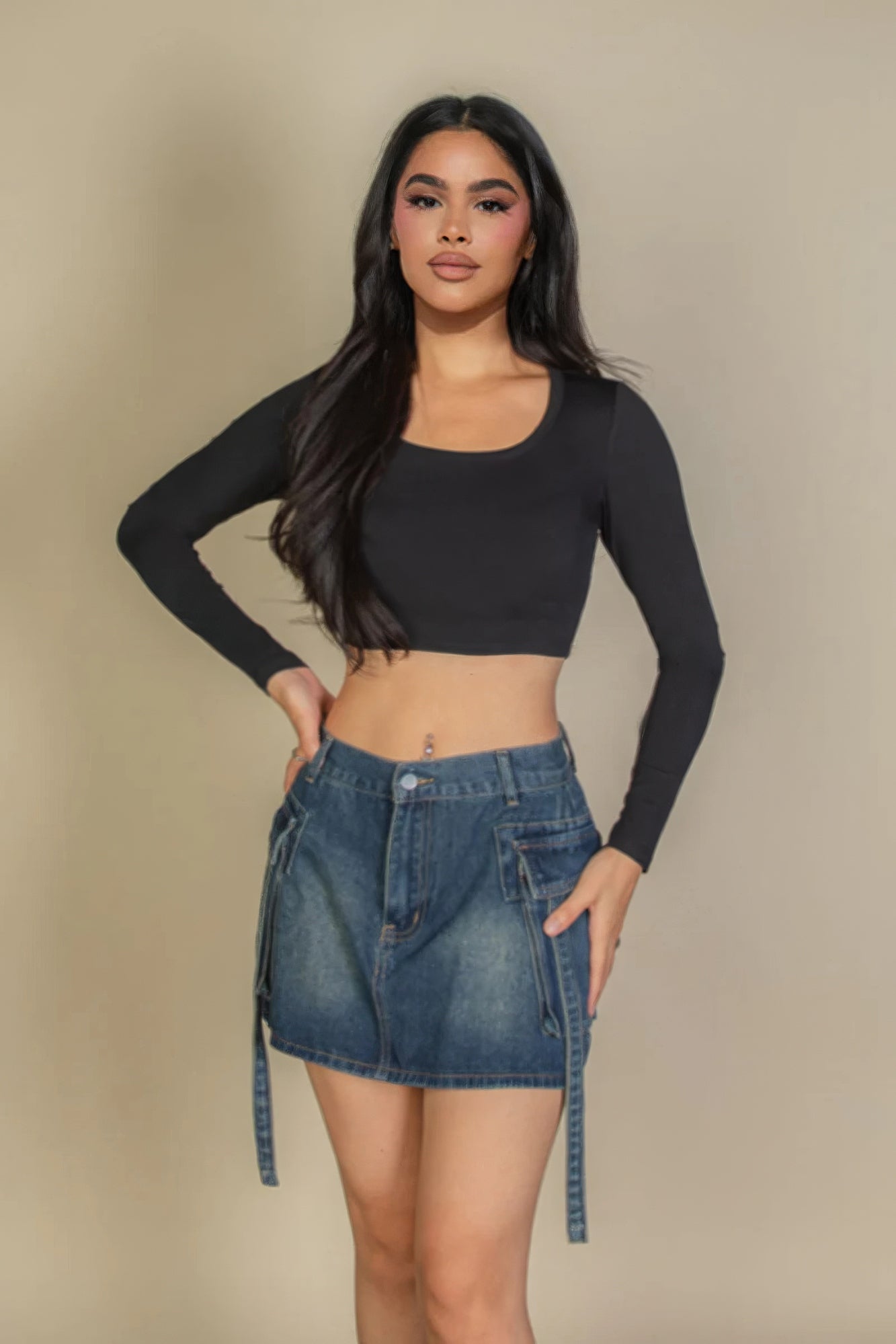 Long Sleeve Crop Top