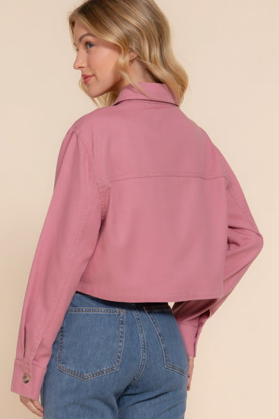 Cotton Twill Cropped Jacket