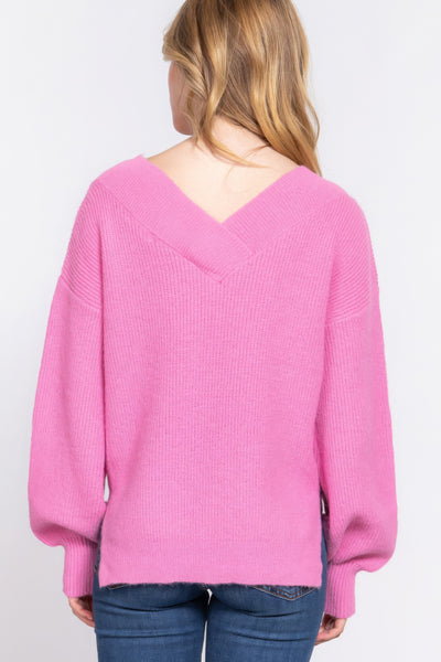 Long Sleeve V-neck Sweater