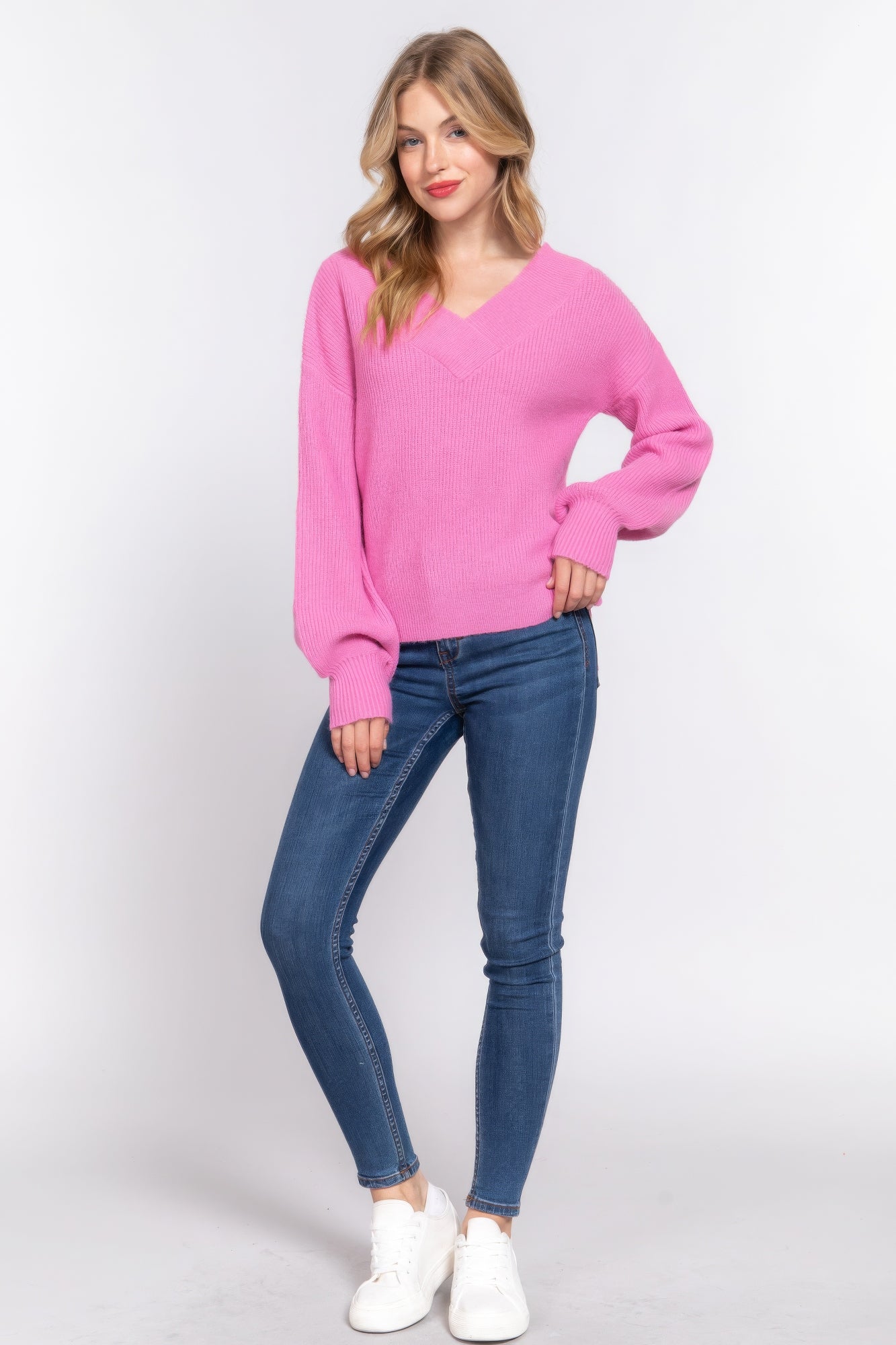 Long Sleeve V-neck Sweater