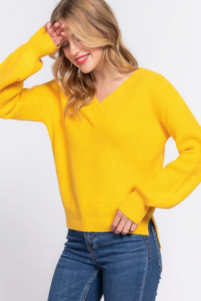Long Sleeve V-neck Sweater