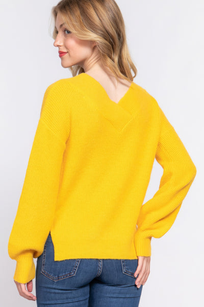 Long Sleeve V-neck Sweater