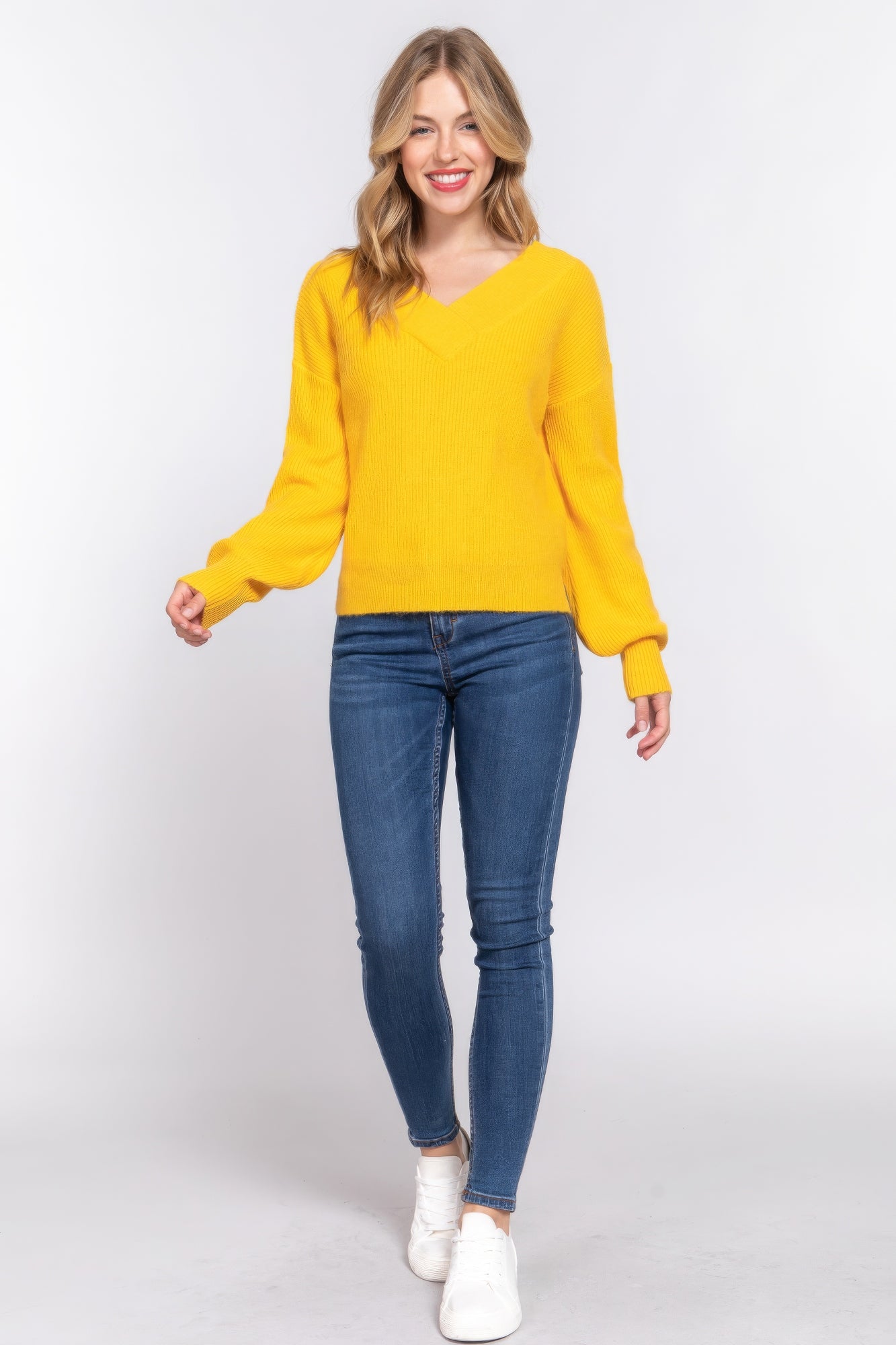 Long Sleeve V-neck Sweater