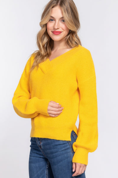 Long Sleeve V-neck Sweater