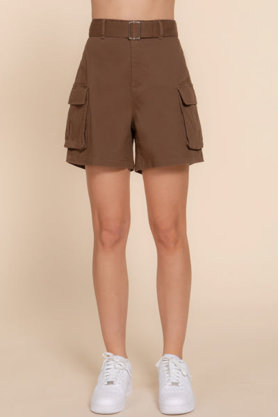 Classic Belted Cargo Shorts