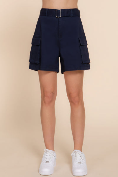 Classic Belted Cargo Shorts