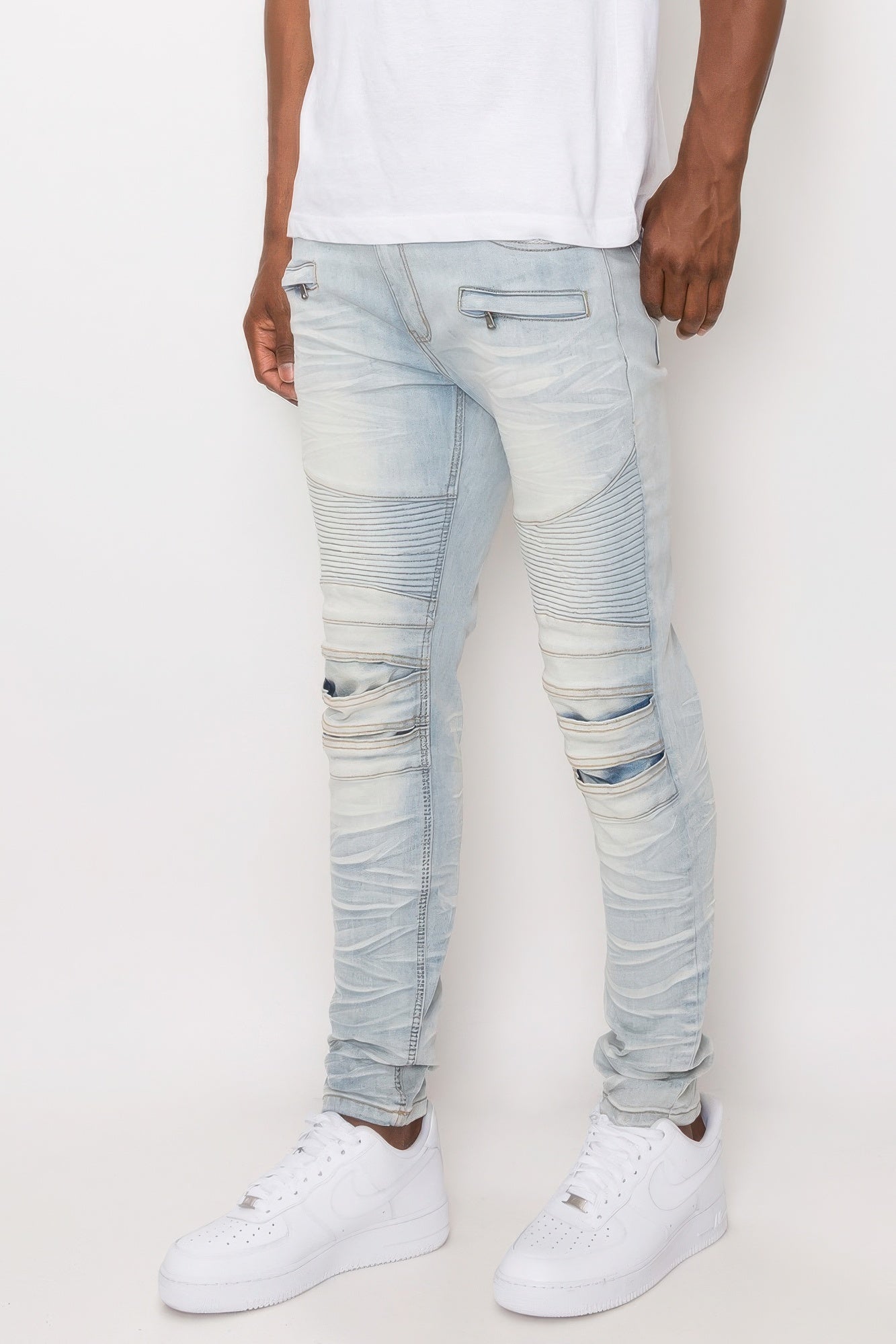 Men Biker Denim Jeans
