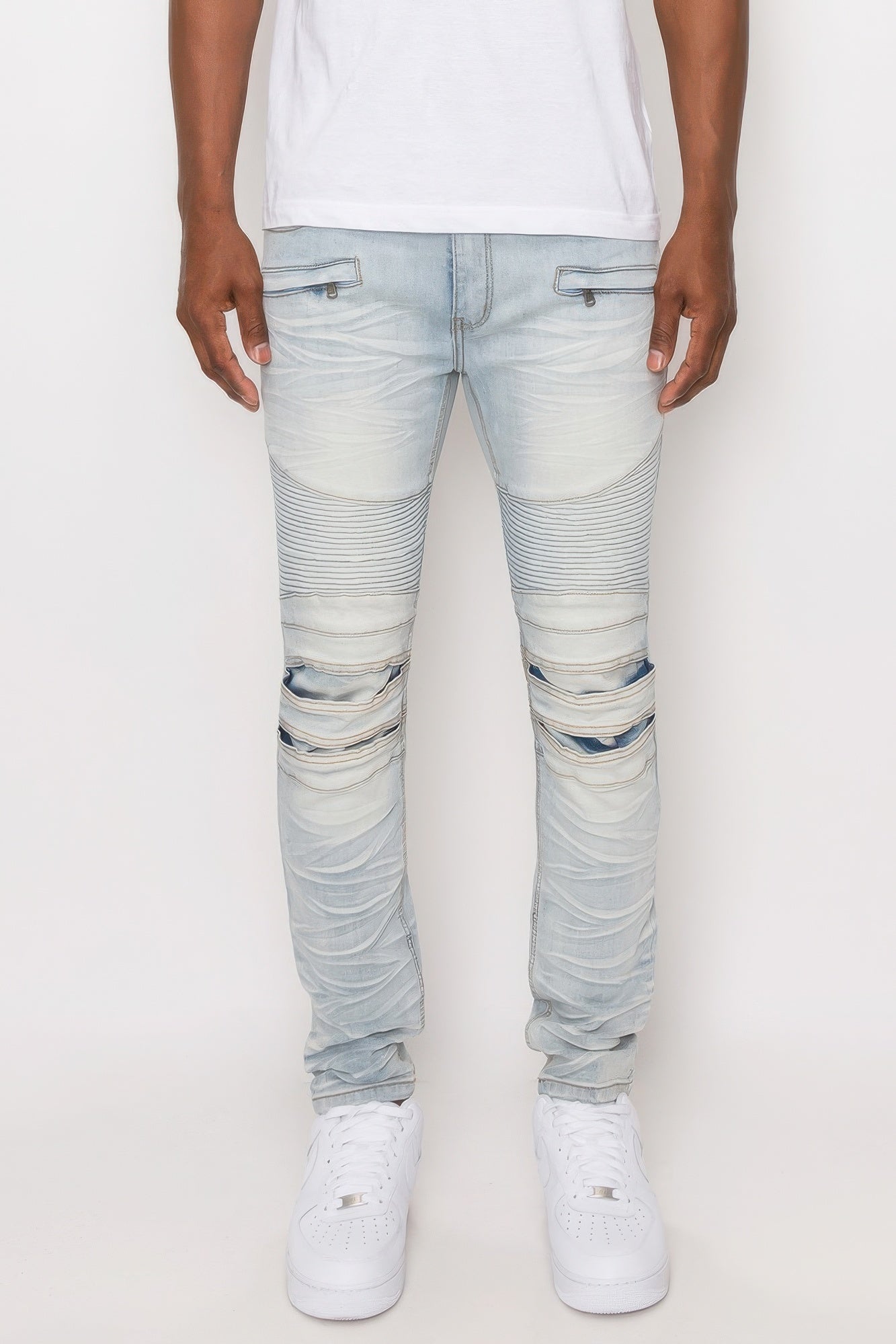Men Biker Denim Jeans