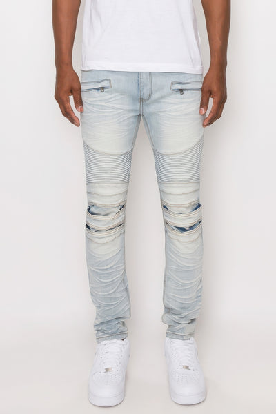 Men Biker Denim Jeans