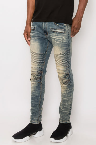 Men Biker Denim Jeans