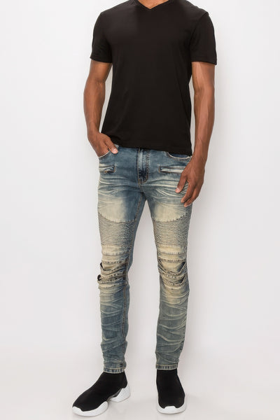 Men Biker Denim Jeans