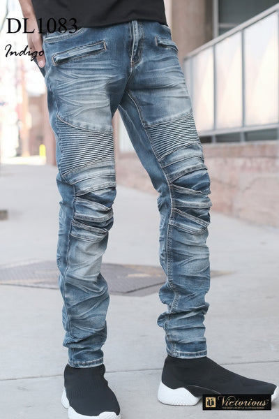 Men Biker Denim Jeans
