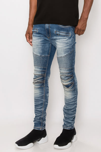 Men Biker Denim Jeans