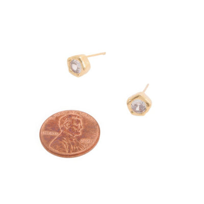 14k Gold Dipped Stud Earrings
