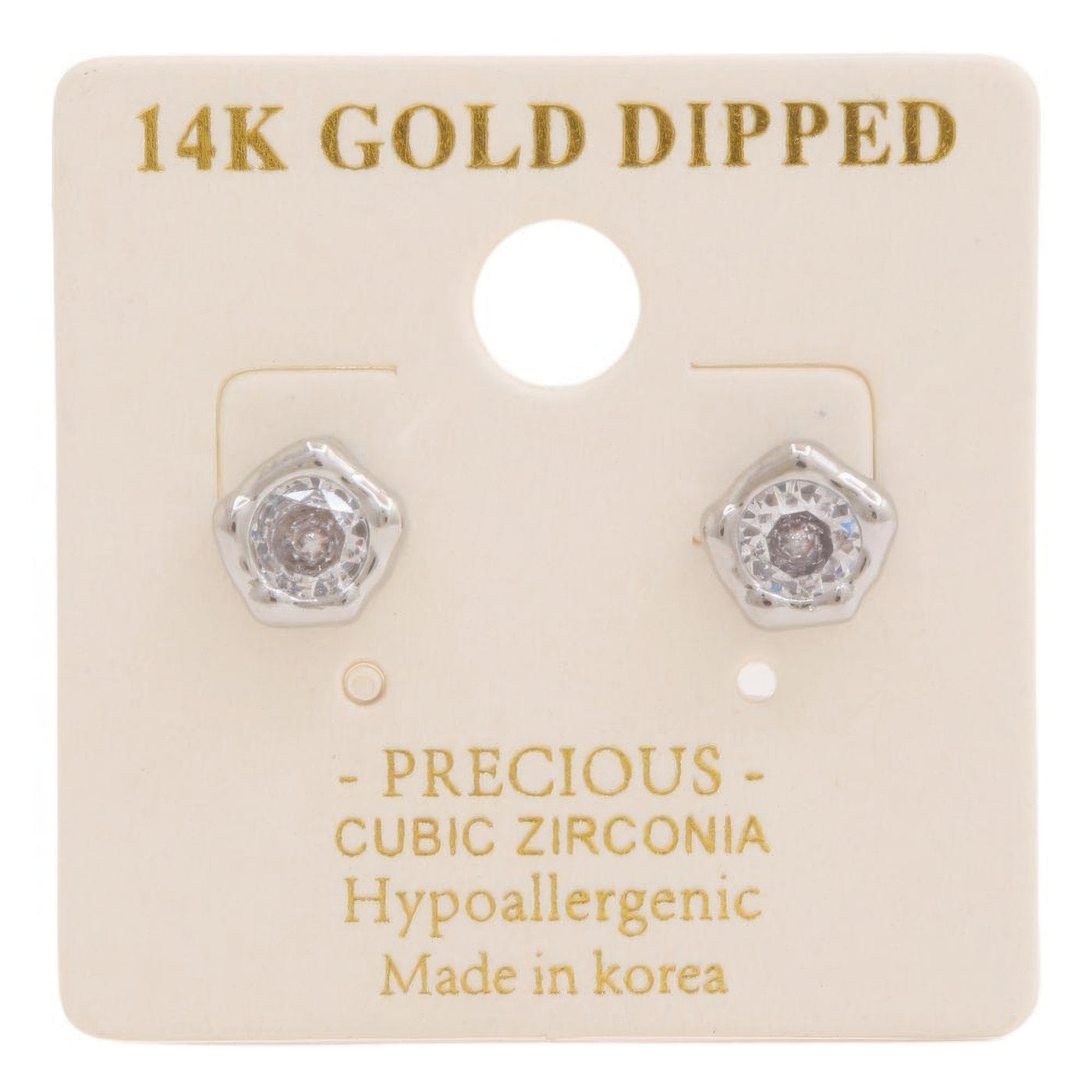 14k Gold Dipped Stud Earrings