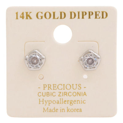 14k Gold Dipped Stud Earrings