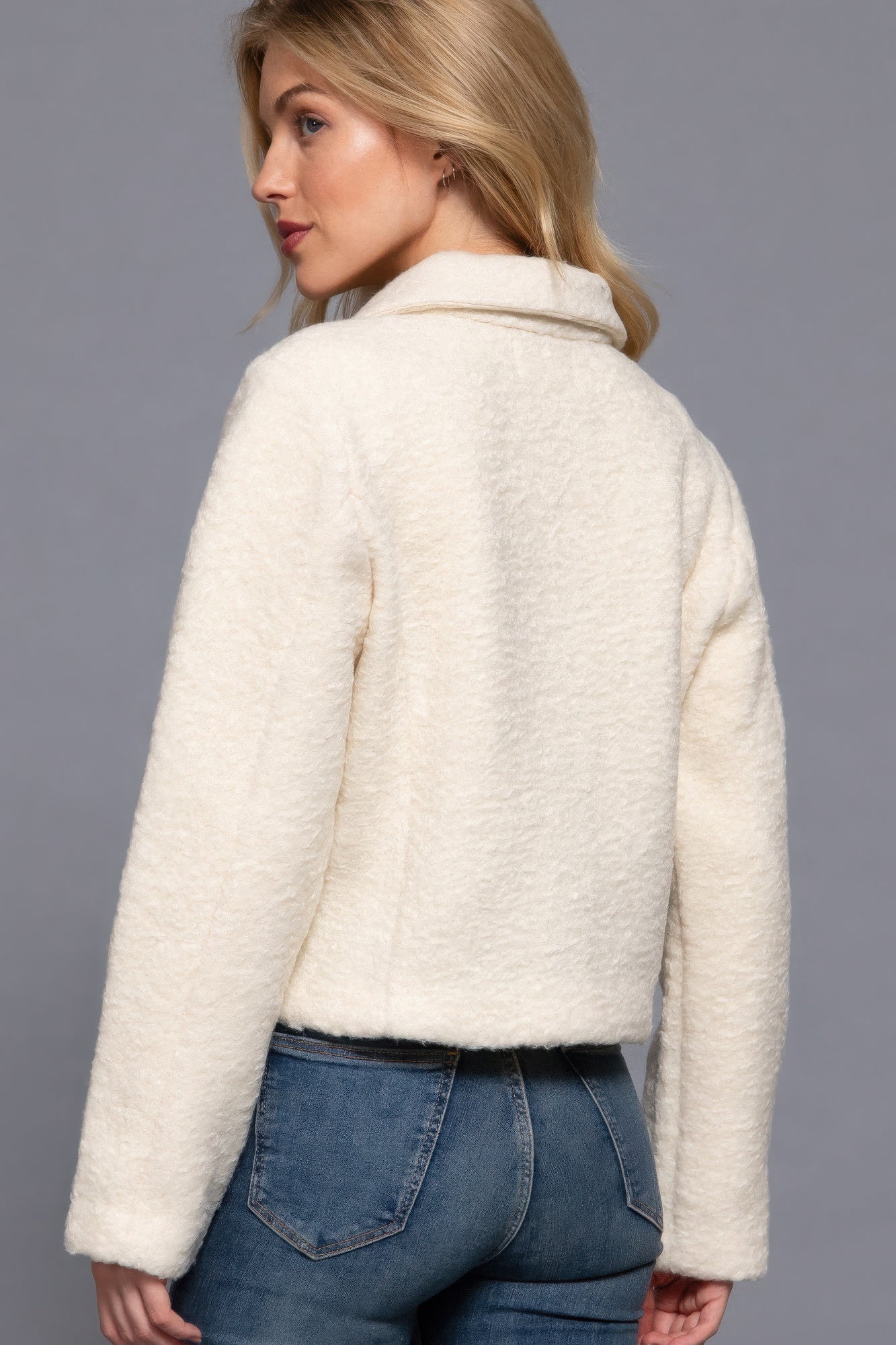 Teddy Fleece Button Jacket