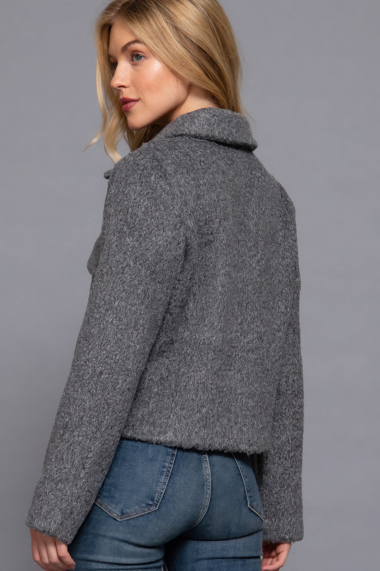Teddy Fleece Button Jacket