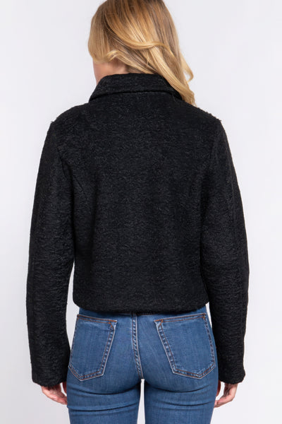 Teddy Fleece Button Jacket
