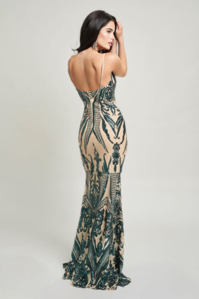 High Fashion Sequins Maxi Dress